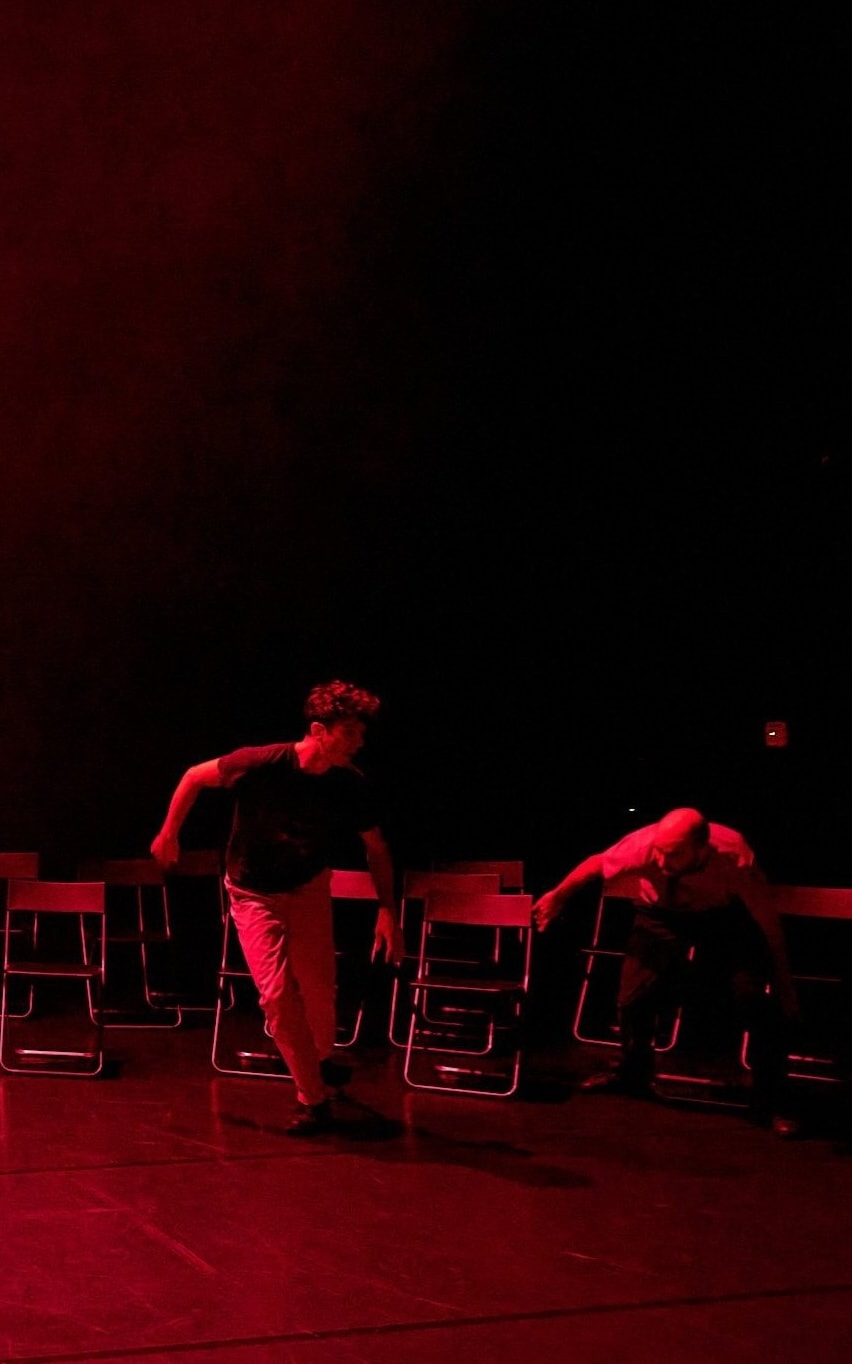 Bert and Nasi performance with red lighting